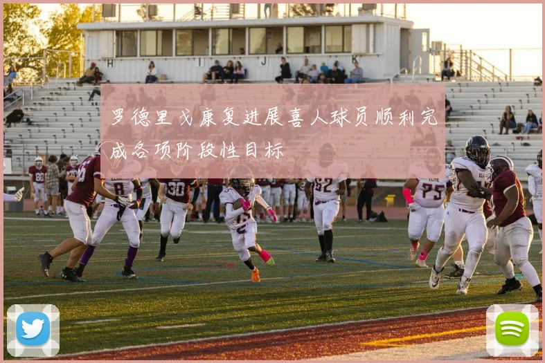 罗德里戈康复进展喜人球员顺利完成各项阶段性目标